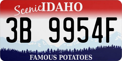 ID license plate 3B9954F