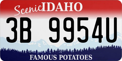 ID license plate 3B9954U