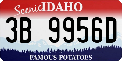 ID license plate 3B9956D