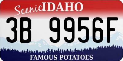 ID license plate 3B9956F