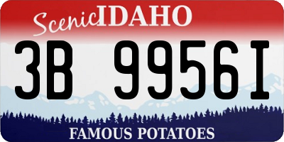 ID license plate 3B9956I