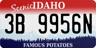 ID license plate 3B9956N