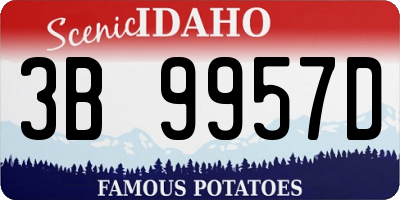 ID license plate 3B9957D