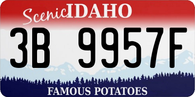 ID license plate 3B9957F
