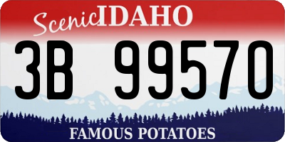 ID license plate 3B9957O