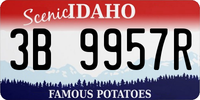 ID license plate 3B9957R