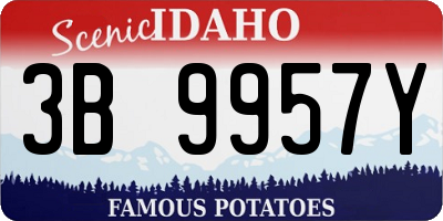 ID license plate 3B9957Y