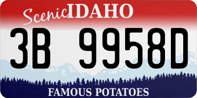 ID license plate 3B9958D
