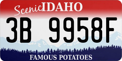 ID license plate 3B9958F