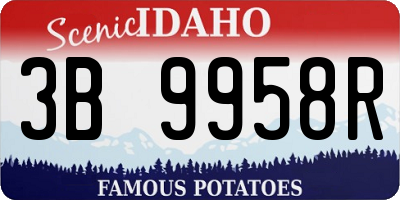 ID license plate 3B9958R