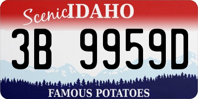 ID license plate 3B9959D