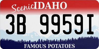 ID license plate 3B9959I