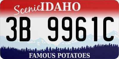 ID license plate 3B9961C