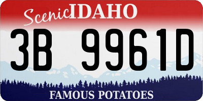 ID license plate 3B9961D
