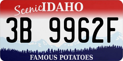 ID license plate 3B9962F