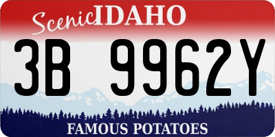 ID license plate 3B9962Y
