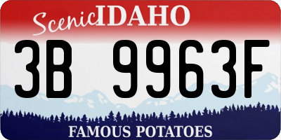 ID license plate 3B9963F
