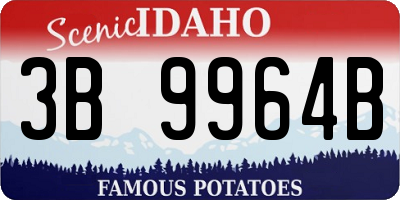 ID license plate 3B9964B