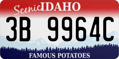 ID license plate 3B9964C