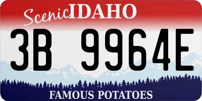 ID license plate 3B9964E