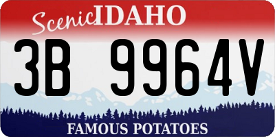 ID license plate 3B9964V