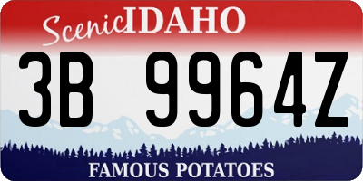 ID license plate 3B9964Z