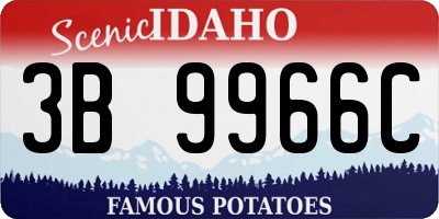 ID license plate 3B9966C