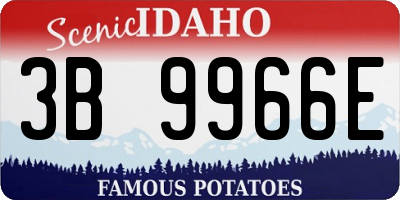 ID license plate 3B9966E