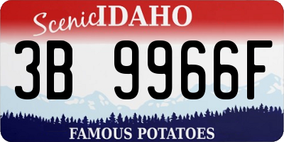 ID license plate 3B9966F