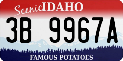 ID license plate 3B9967A