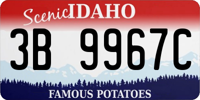 ID license plate 3B9967C