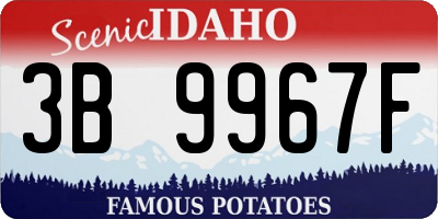 ID license plate 3B9967F