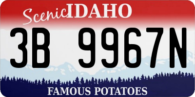 ID license plate 3B9967N