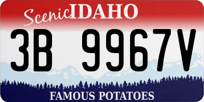 ID license plate 3B9967V