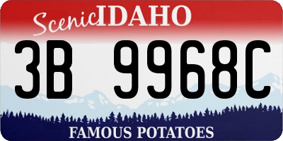 ID license plate 3B9968C
