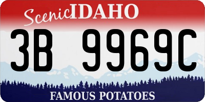 ID license plate 3B9969C