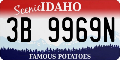 ID license plate 3B9969N