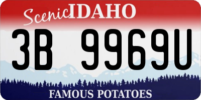 ID license plate 3B9969U