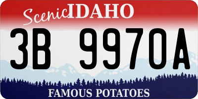 ID license plate 3B9970A