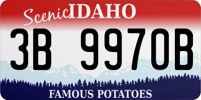 ID license plate 3B9970B