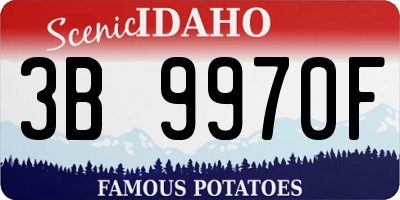 ID license plate 3B9970F