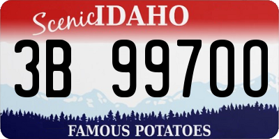 ID license plate 3B9970O