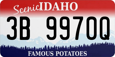 ID license plate 3B9970Q