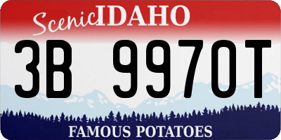 ID license plate 3B9970T