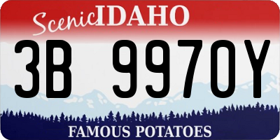ID license plate 3B9970Y