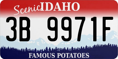 ID license plate 3B9971F