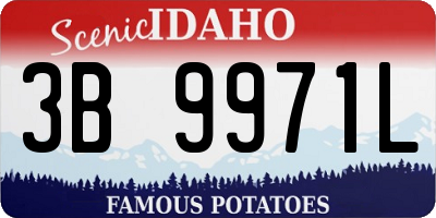 ID license plate 3B9971L