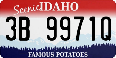 ID license plate 3B9971Q