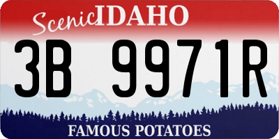 ID license plate 3B9971R