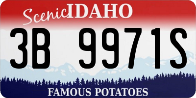 ID license plate 3B9971S